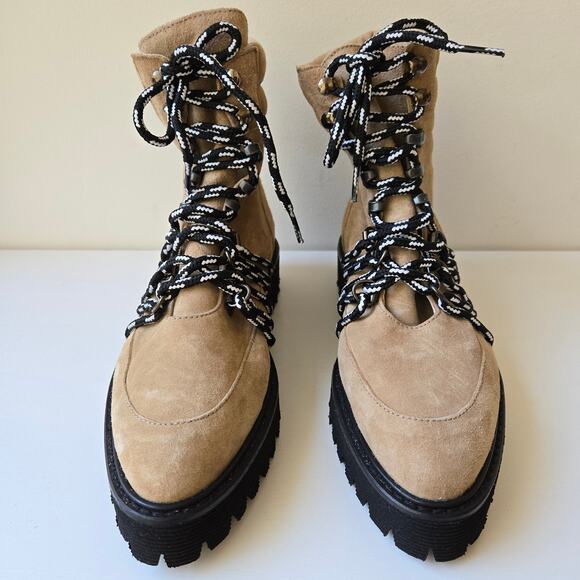 Freda Salvador NEW Claudia Leather Lace Up Combat Platform Boots Lug Sole Size 7 - Picture 2 of 12